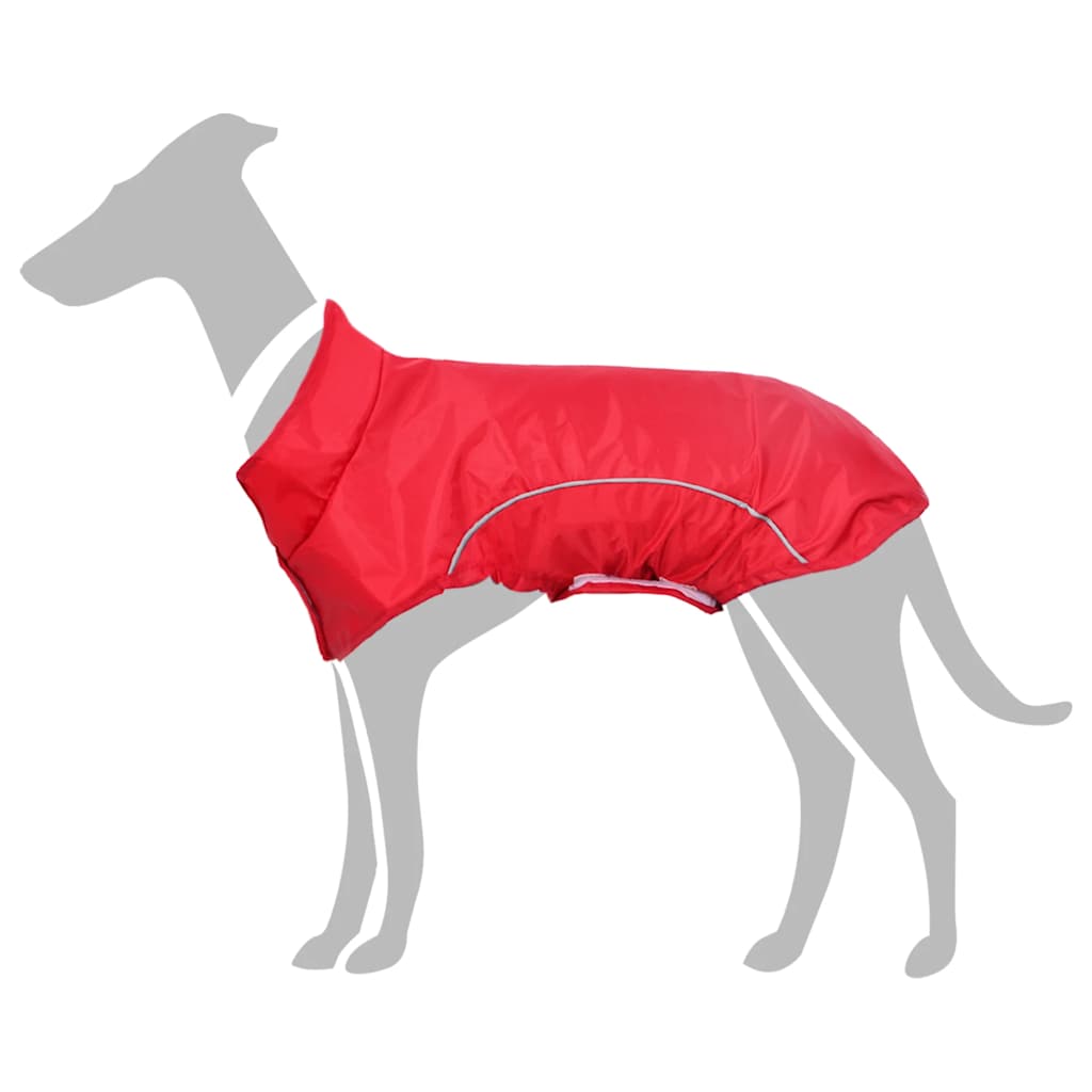 Hunde Regenmantel mit Reflexstreifen Polyester Rot M Hunde Regenmantel mit Reflexstreifen Polyester Rot M