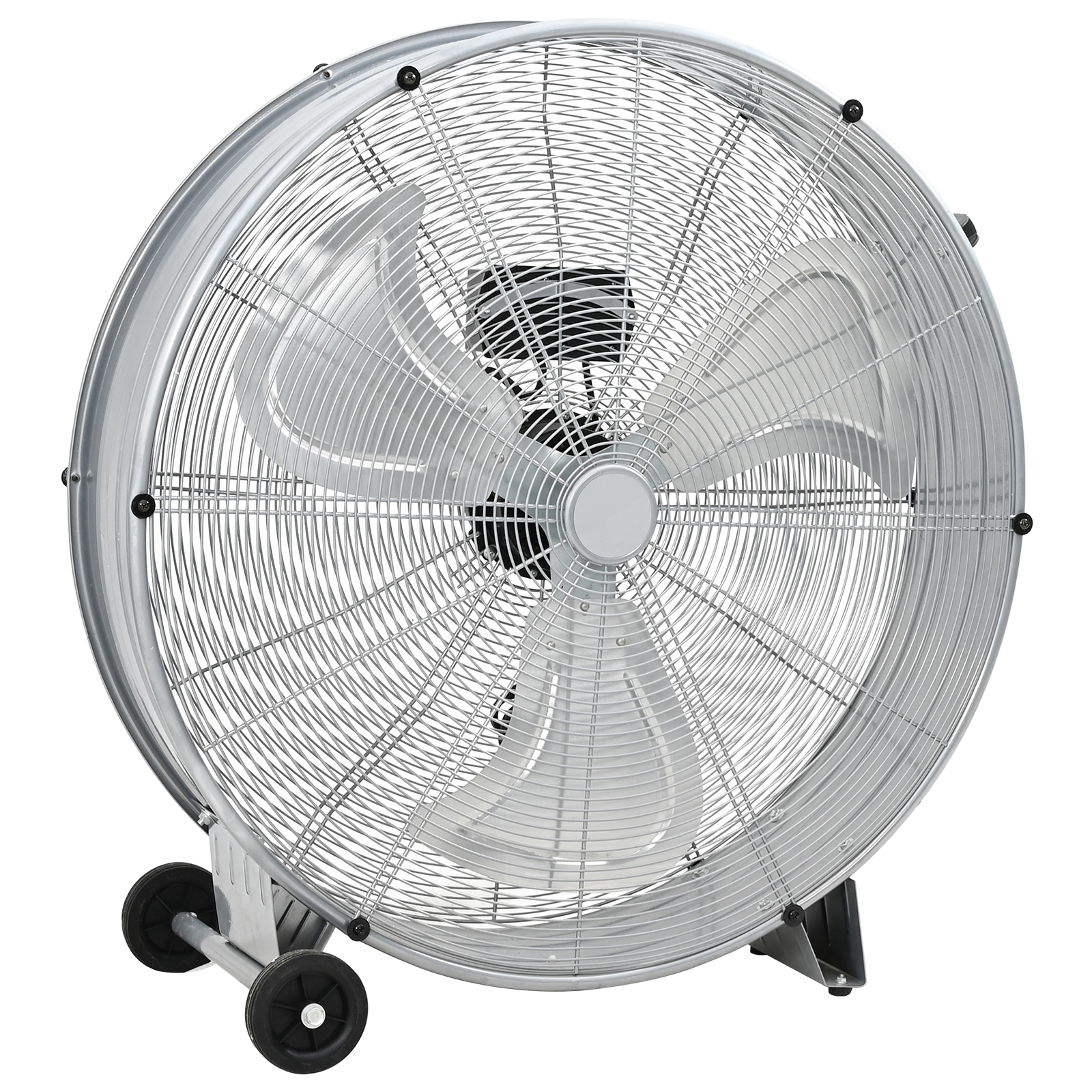 Trommelventilator mit Rollen 3 Gänge Silbern Ø77 cm Trommelventilator mit Rollen 3 Gänge Silbern Ø77 cm