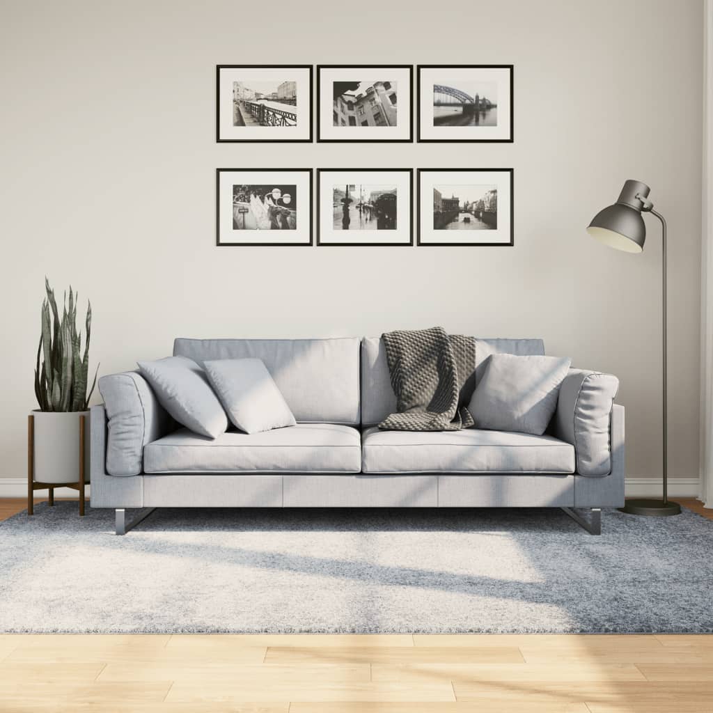 Teppich Shaggy Hochflor Modern Blau 160x230 cm Teppich Shaggy Hochflor Modern Blau 160x230 cm