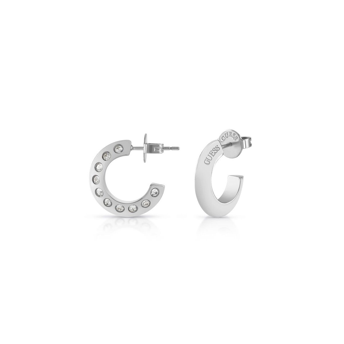 Damenohrringe Guess JUBE01491JWRHT-U Edelstahl 1 cm Damenohrringe Guess JUBE01491JWRHT-U Edelstahl 1 cm