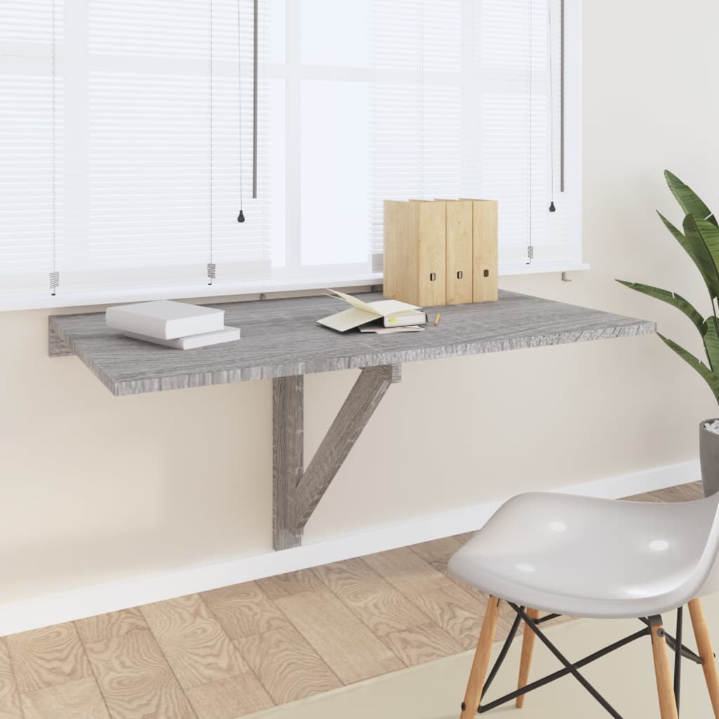 Wand-Klapptisch Grau Sonoma 100x60x56 cm Holzwerkstoff Wand-Klapptisch Grau Sonoma 100x60x56 cm Holzwerkstoff