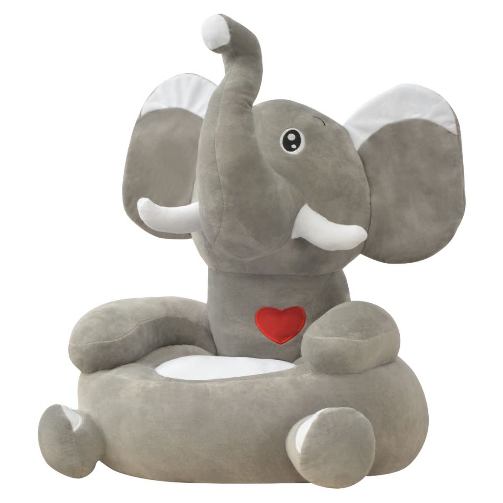 Plüsch-Kindersessel Elefant Grau Plüsch-Kindersessel Elefant Grau