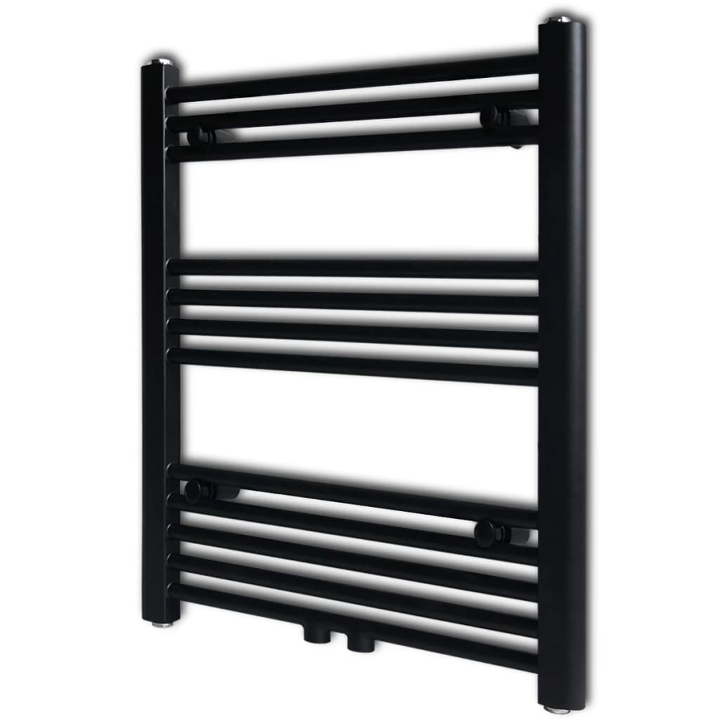 Handtuchheizkörper Warmwasser Gerade Schwarz 600x764 mm Handtuchheizkörper Warmwasser Gerade Schwarz 600x764 mm