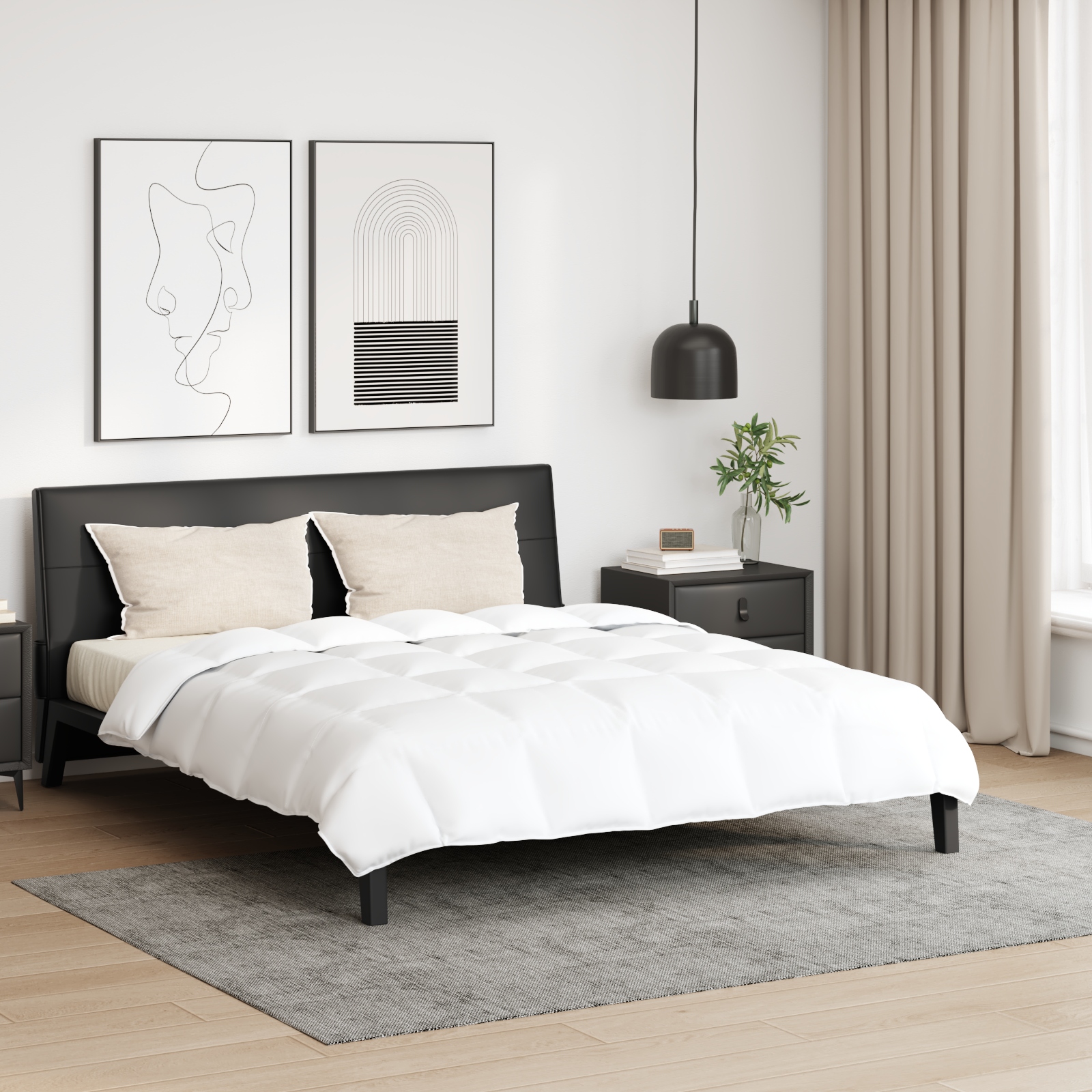 Bettdecke Sonstiges 3 pcs Weiß 200 x 200 cm Daunen