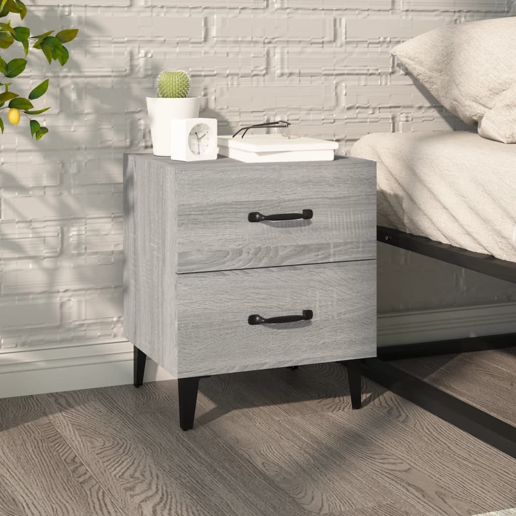 Nachttisch Grau Sonoma 40x35x47,5 cm Nachttisch Grau Sonoma 40x35x47,5 cm