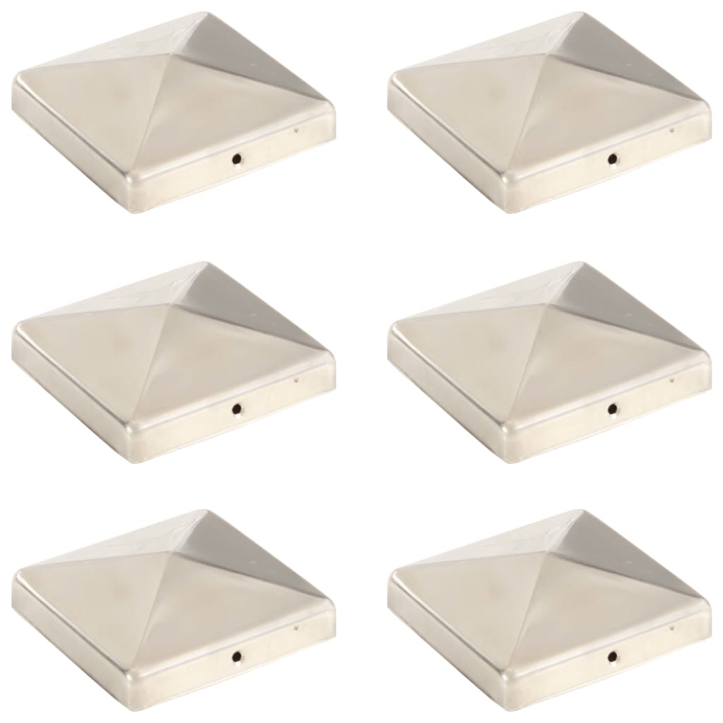 Pfostenkappen 6 Stk. Pyramide Edelstahl 101 x 101 mm Pfostenkappen 6 Stk. Pyramide Edelstahl 101 x 101 mm