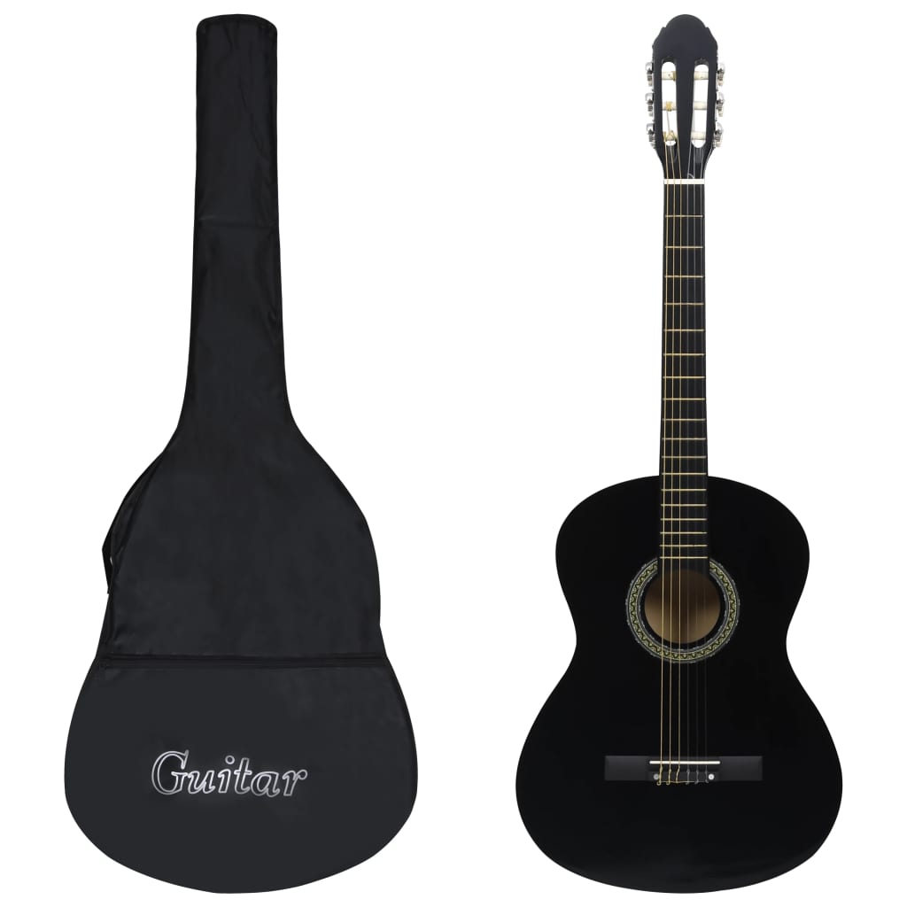 Klassikgitarre für Anfänger mit Tasche Schwarz 4/4 39" Klassikgitarre für Anfänger mit Tasche Schwarz 4/4 39"