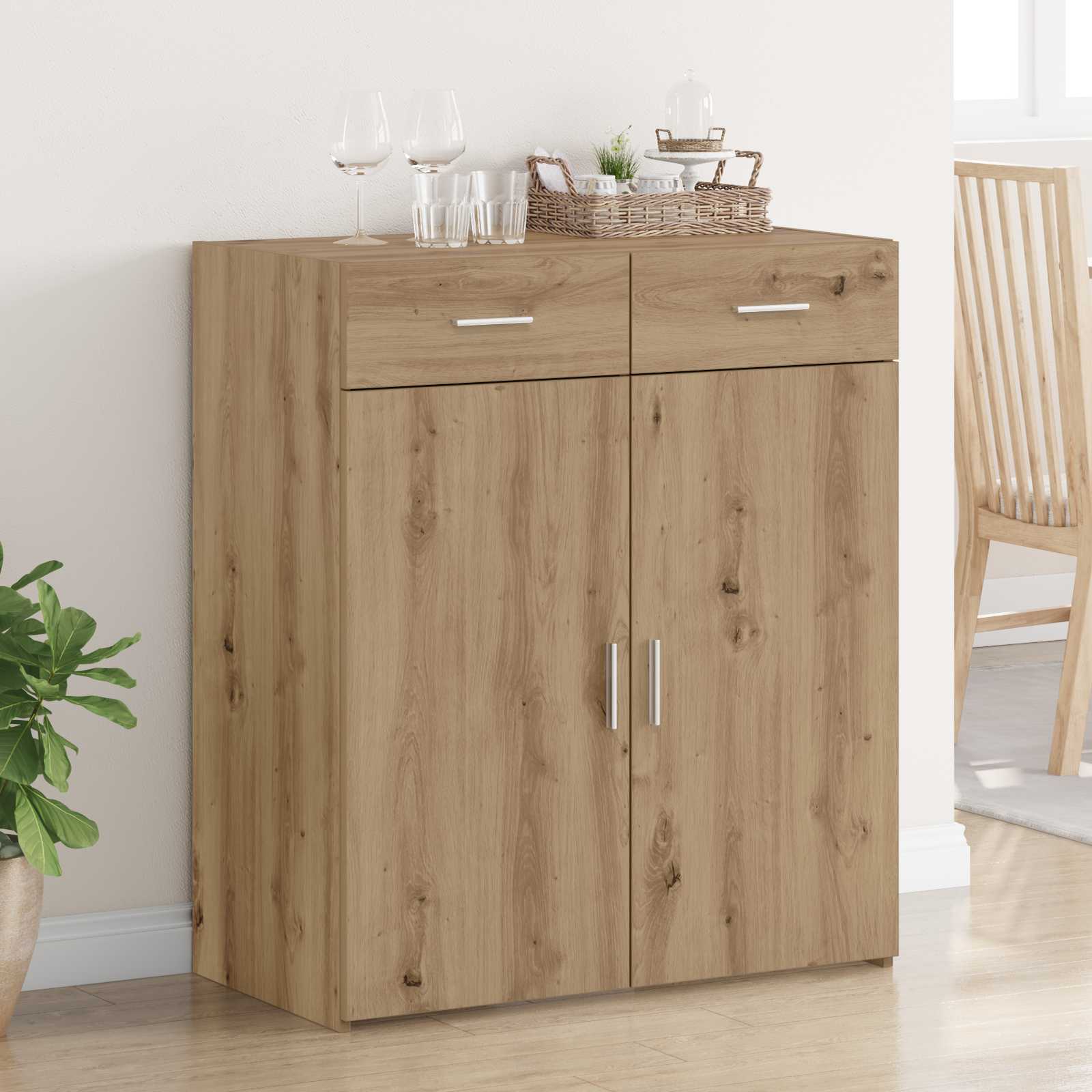 Stauraum Schrank Artisan Eiche 80x42.5x93.5 cm Holzwerkstoff