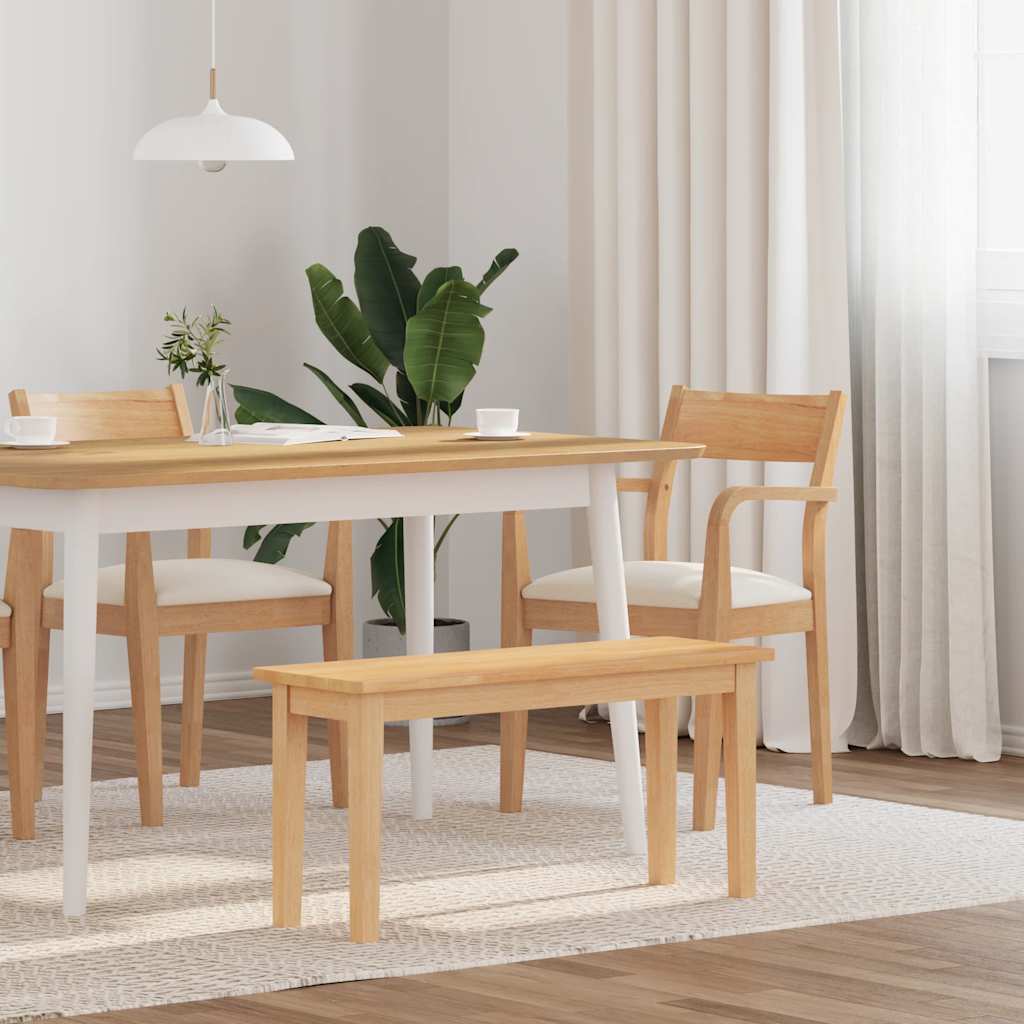 Bank 90 cm Massivholz Gummibaum Bank 90 cm Massivholz Gummibaum