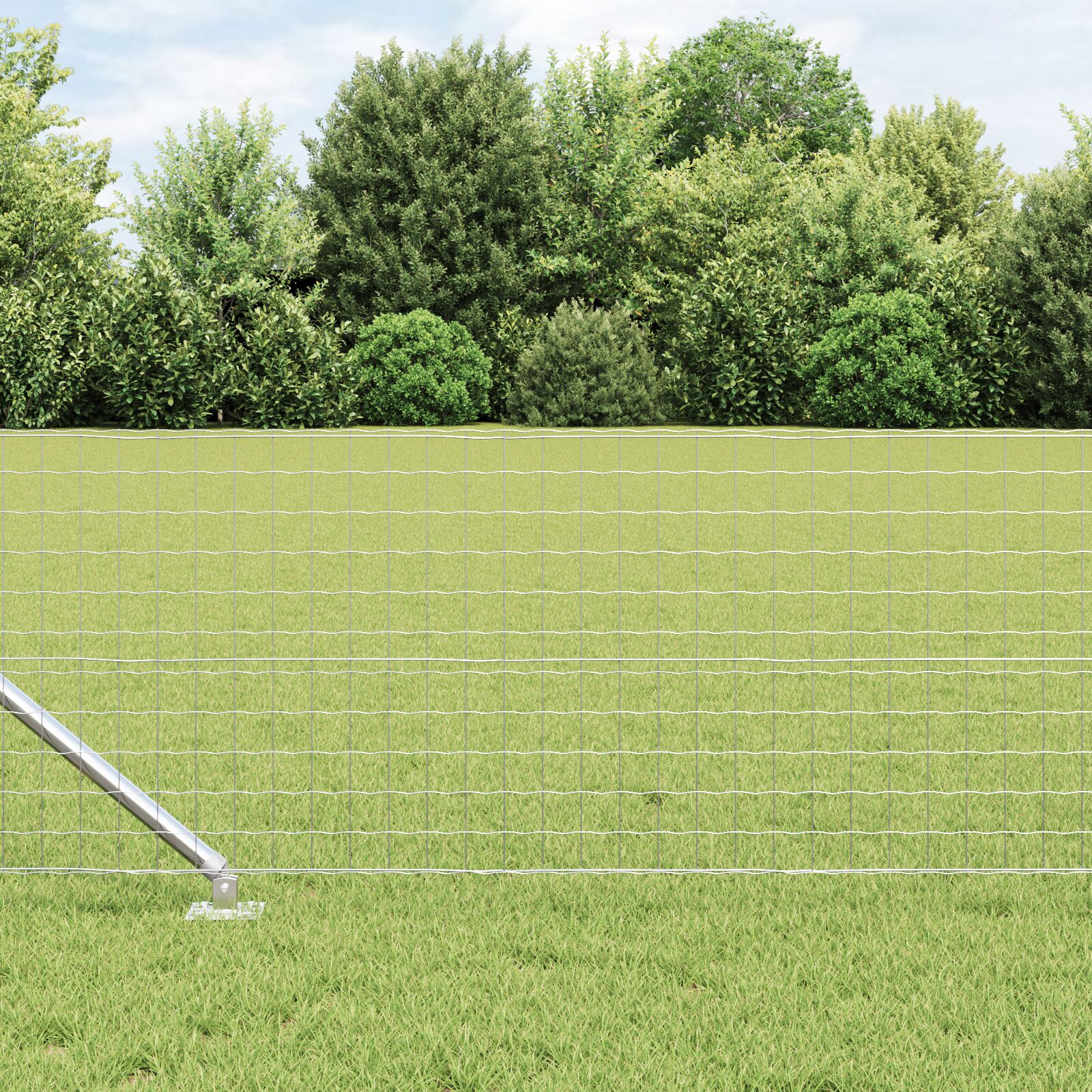 vidaXL Zaunpfosten mit Spitze 52 Stück Ø32 mm 80 cm Verzinkter Stahl