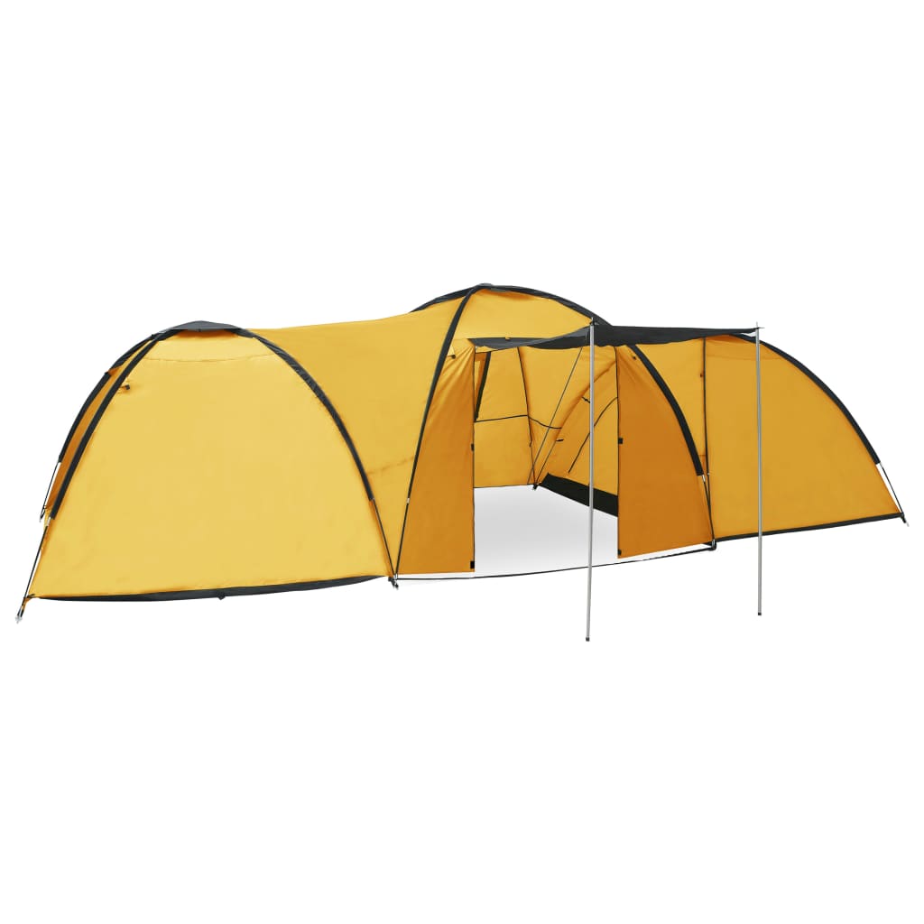 Camping-Zelt Iglu 650x240x190 cm 8 Personen Gelb