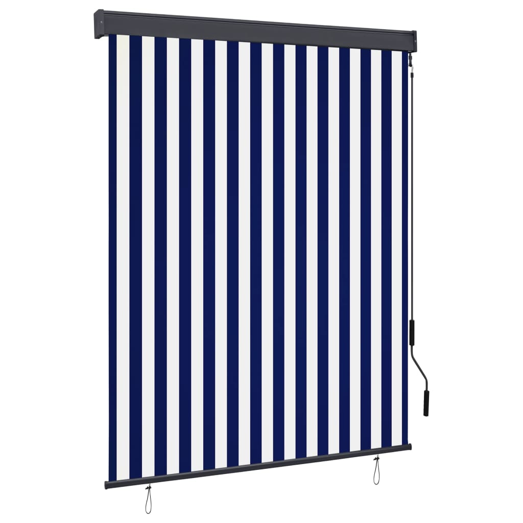 Außenrollo 140x250 cm Blau und Weiß Außenrollo 140x250 cm Blau und Weiß