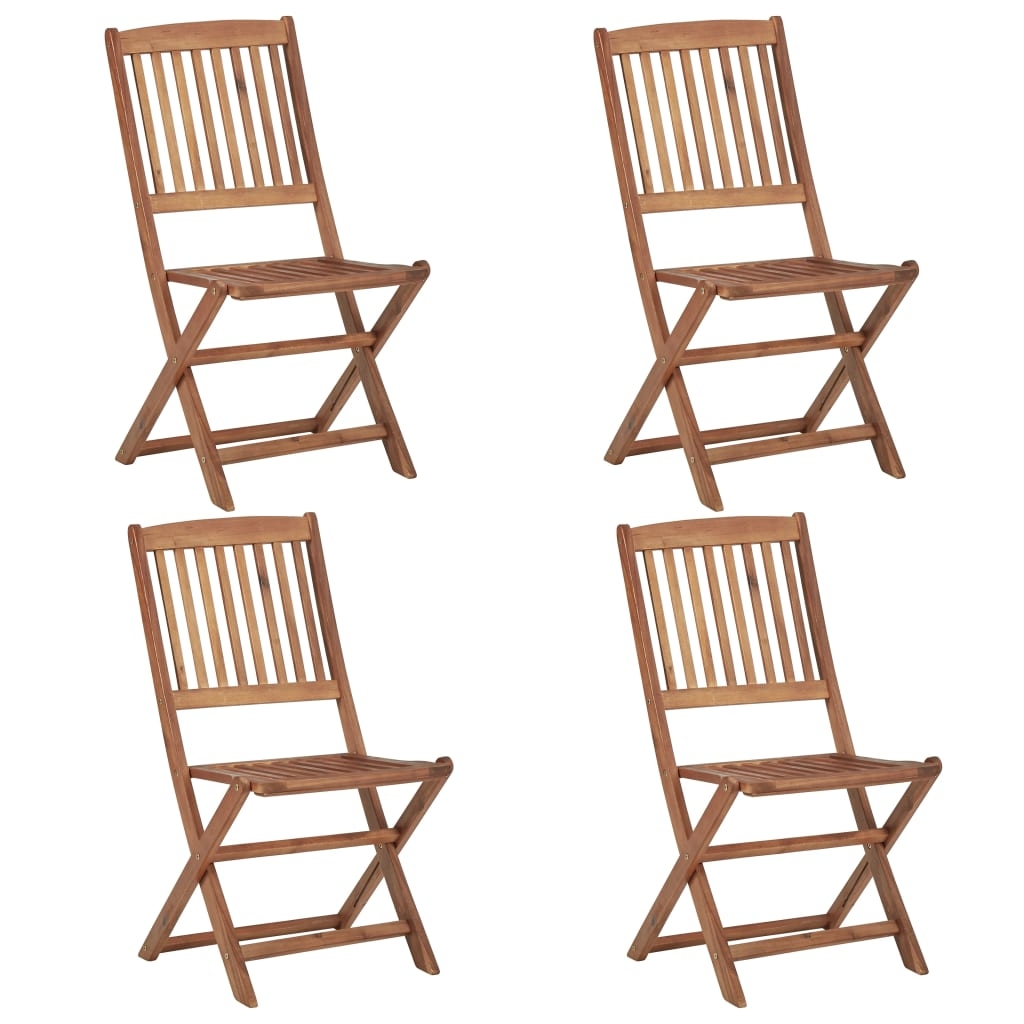 Klappbare Gartenstühle 4 Stk. Massivholz Akazie Klappbare Gartenstühle 4 Stk. Massivholz Akazie