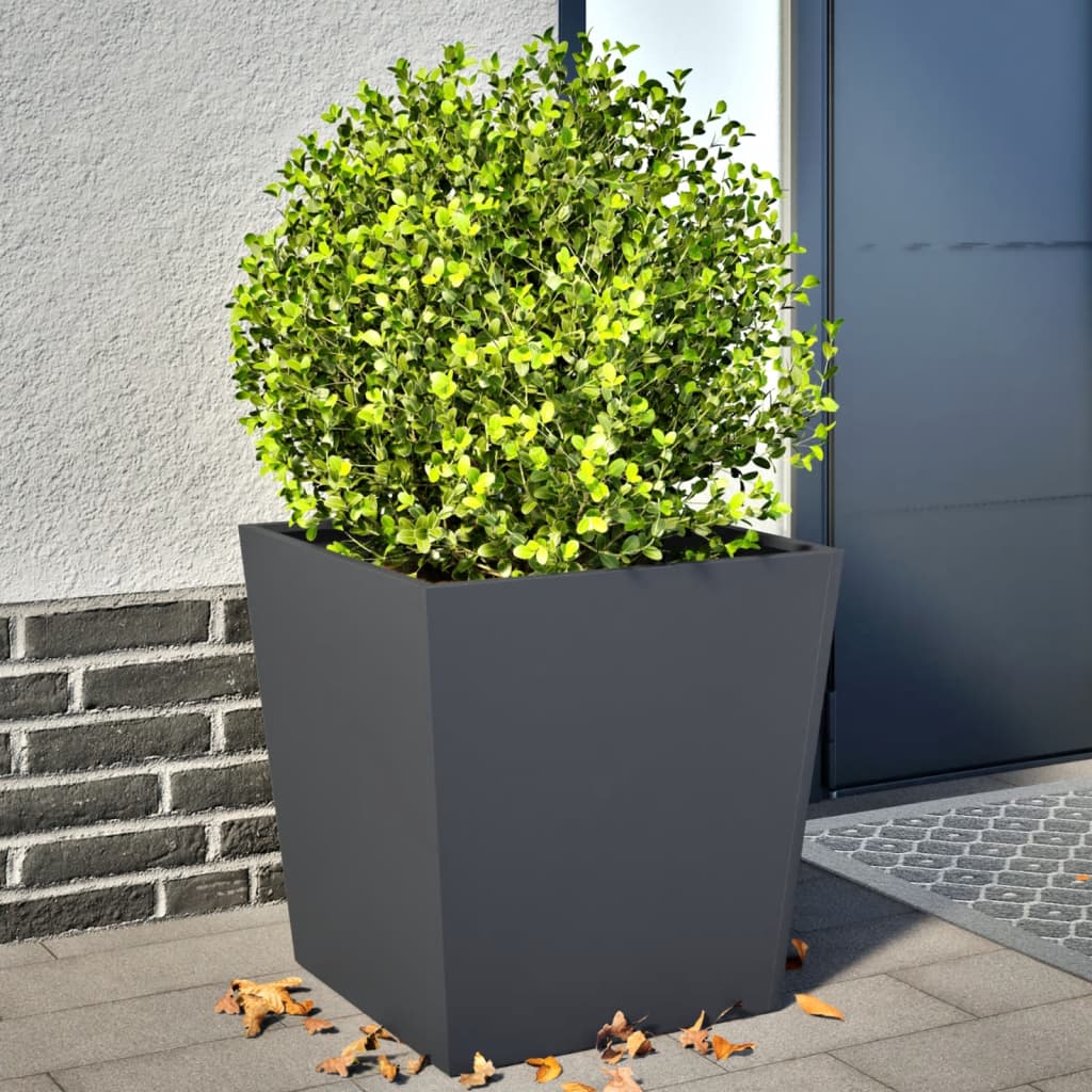 Pflanzkübel 2 Stk. Anthrazit 50x50x50 Stahl Pflanzkübel 2 Stk. Anthrazit 50x50x50 Stahl