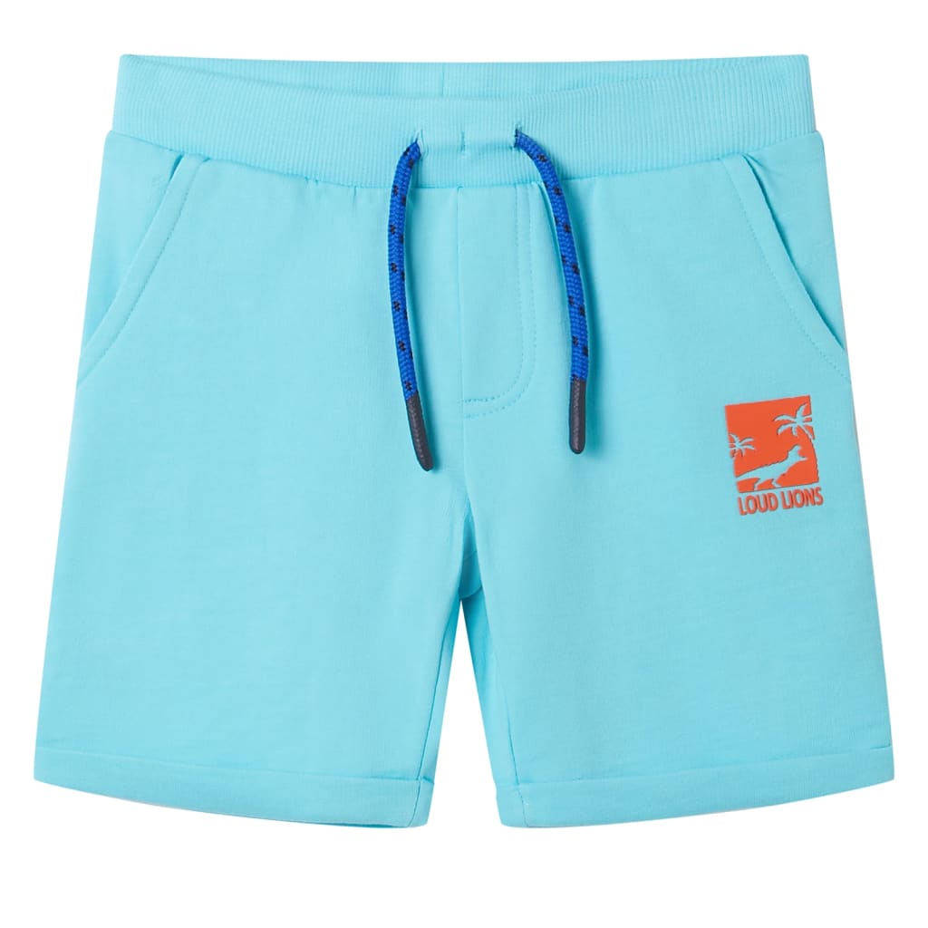 Kindershorts mit Kordelzug Aquablau 116 Kindershorts mit Kordelzug Aquablau 116