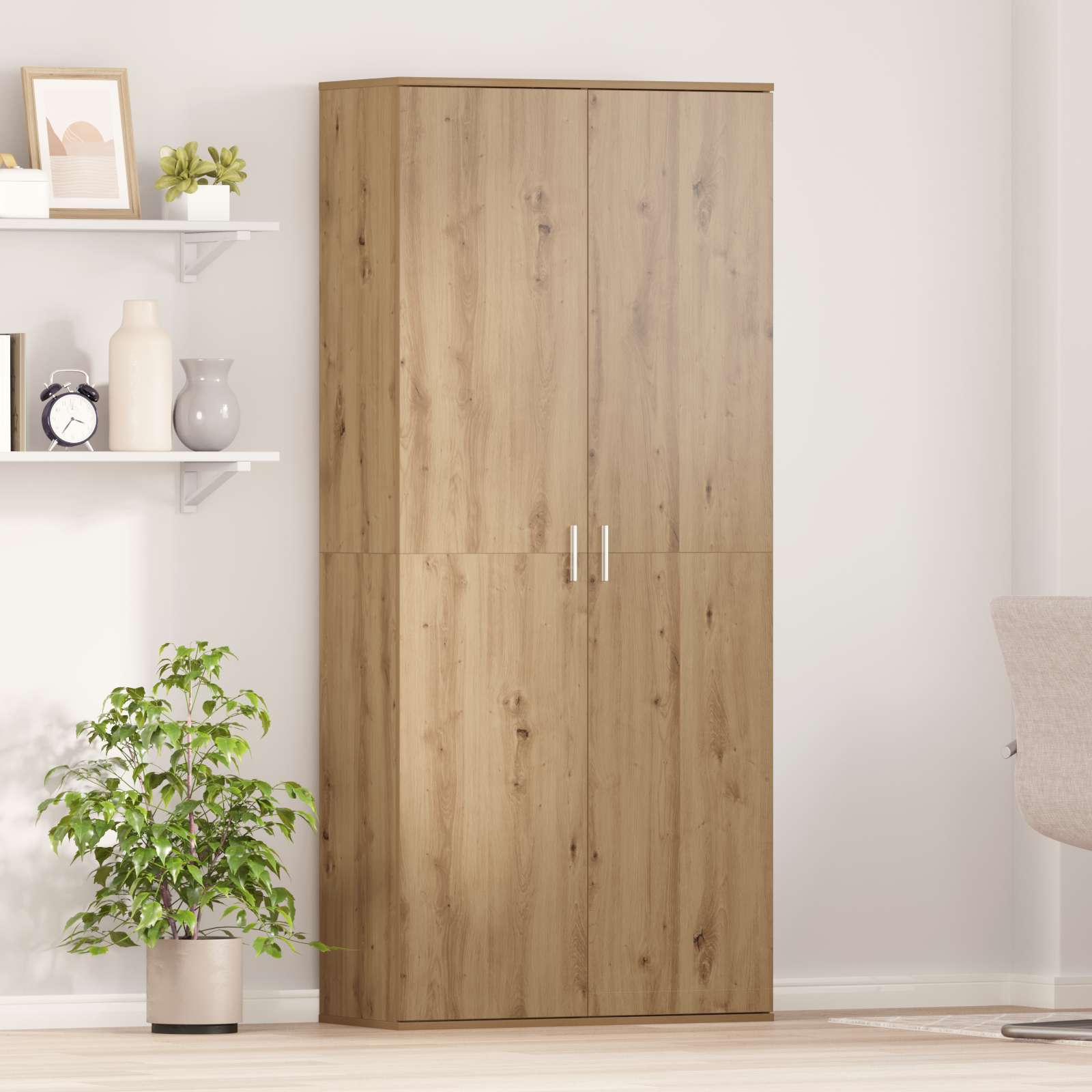 Highboard Artisan Oak 80x35x180 cm Sperrholz Highboard Artisan Oak 80x35x180 cm Sperrholz