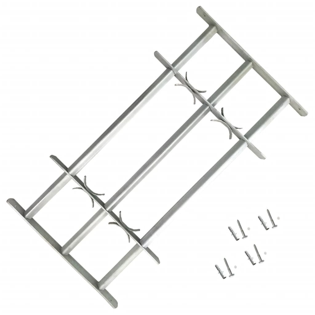 Fenstergitter Verstellbar mit 3 Querstäben 500-650 mm