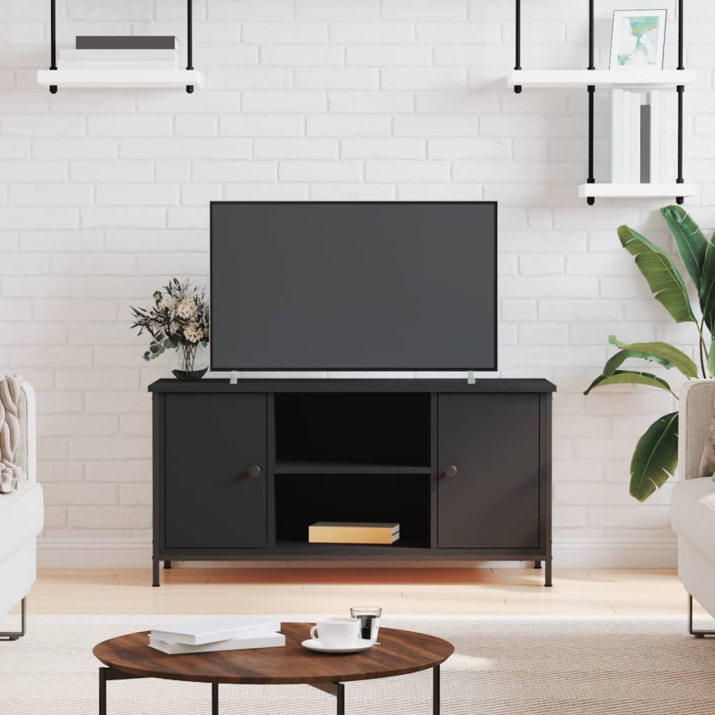 TV-Schrank Schwarz 100x40x50 cm Holzwerkstoff TV-Schrank Schwarz 100x40x50 cm Holzwerkstoff