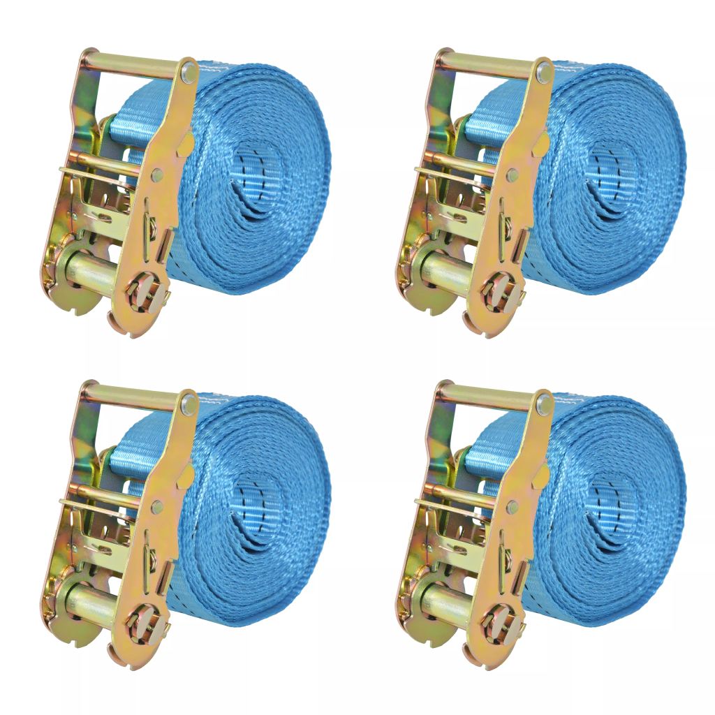 Ratschen-Spanngurte 4 Stk. 2 Tonnen 6m×38mm Blau Ratschen-Spanngurte 4 Stk. 2 Tonnen 6m×38mm Blau