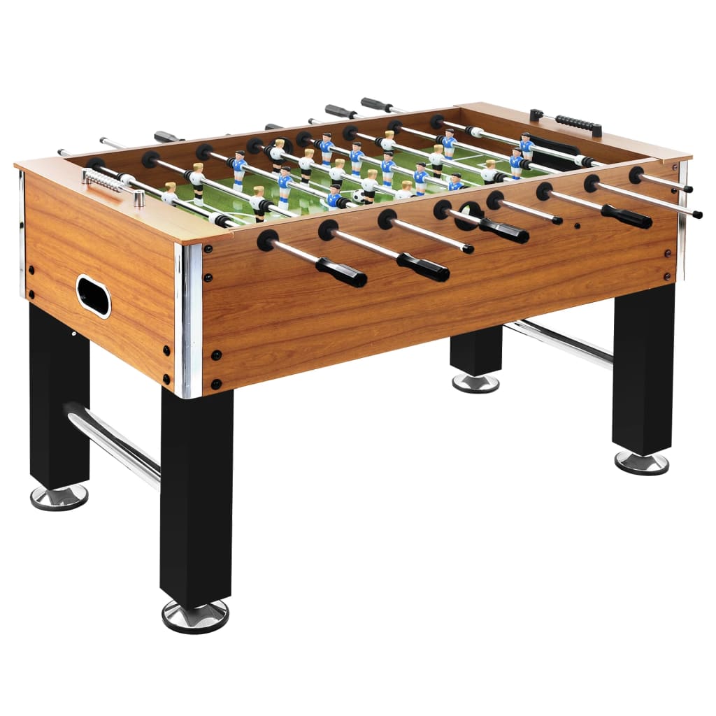 Kickertisch Stahl 60 kg 140x74,5x87,5 cm Hellbraun und Schwarz Kickertisch Stahl 60 kg 140x74,5x87,5 cm Hellbraun und Schwarz