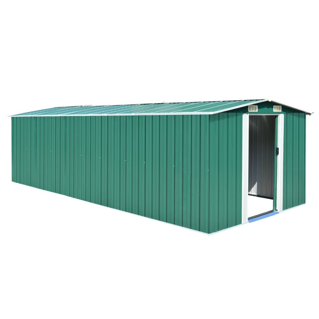 Gerätehaus 257x580x181 cm Metall Grün Gerätehaus 257x580x181 cm Metall Grün