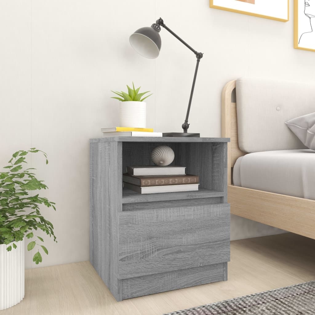Nachttisch Grau Sonoma 40x40x50 cm Holzwerkstoff Nachttisch Grau Sonoma 40x40x50 cm Holzwerkstoff