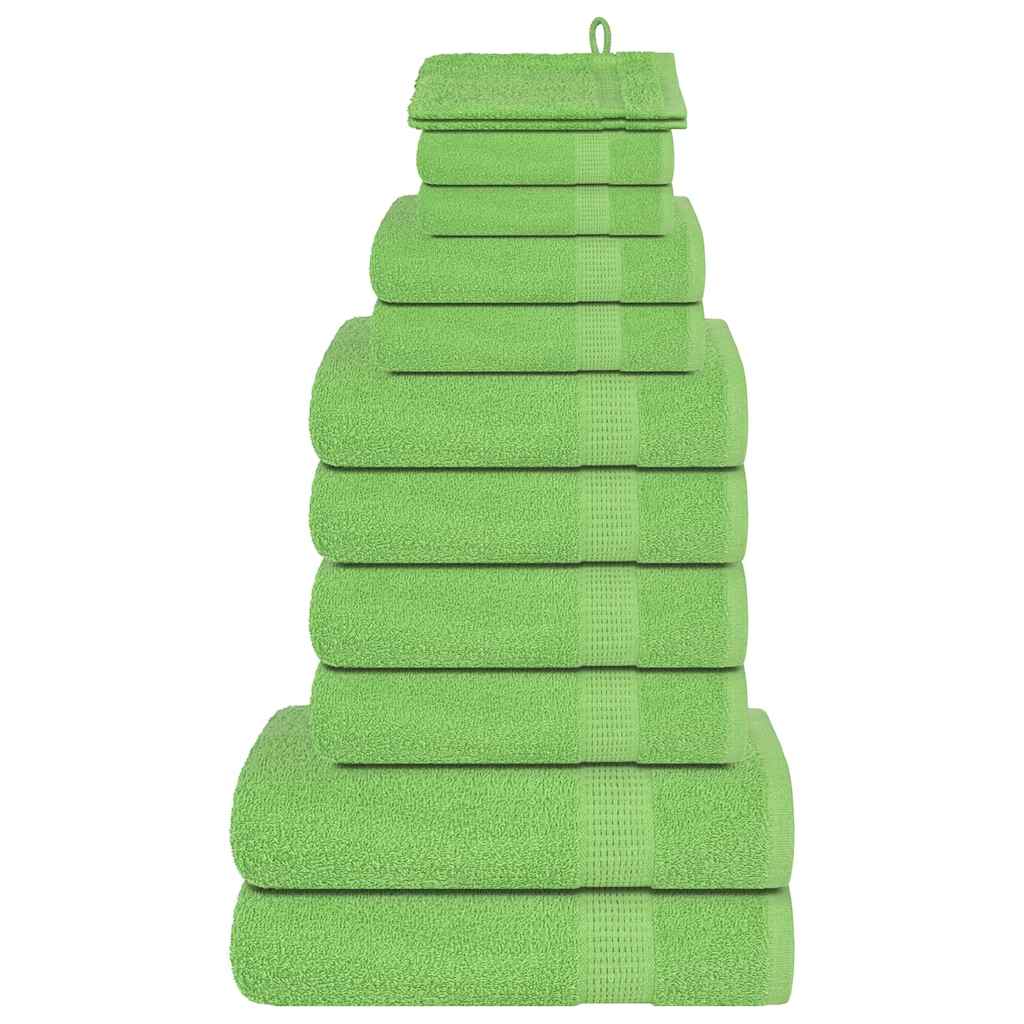 12-tlg. Handtuch-Set Apfelgrün 360 g/m² 100% Baumwolle 12-tlg. Handtuch-Set Apfelgrün 360 g/m² 100% Baumwolle