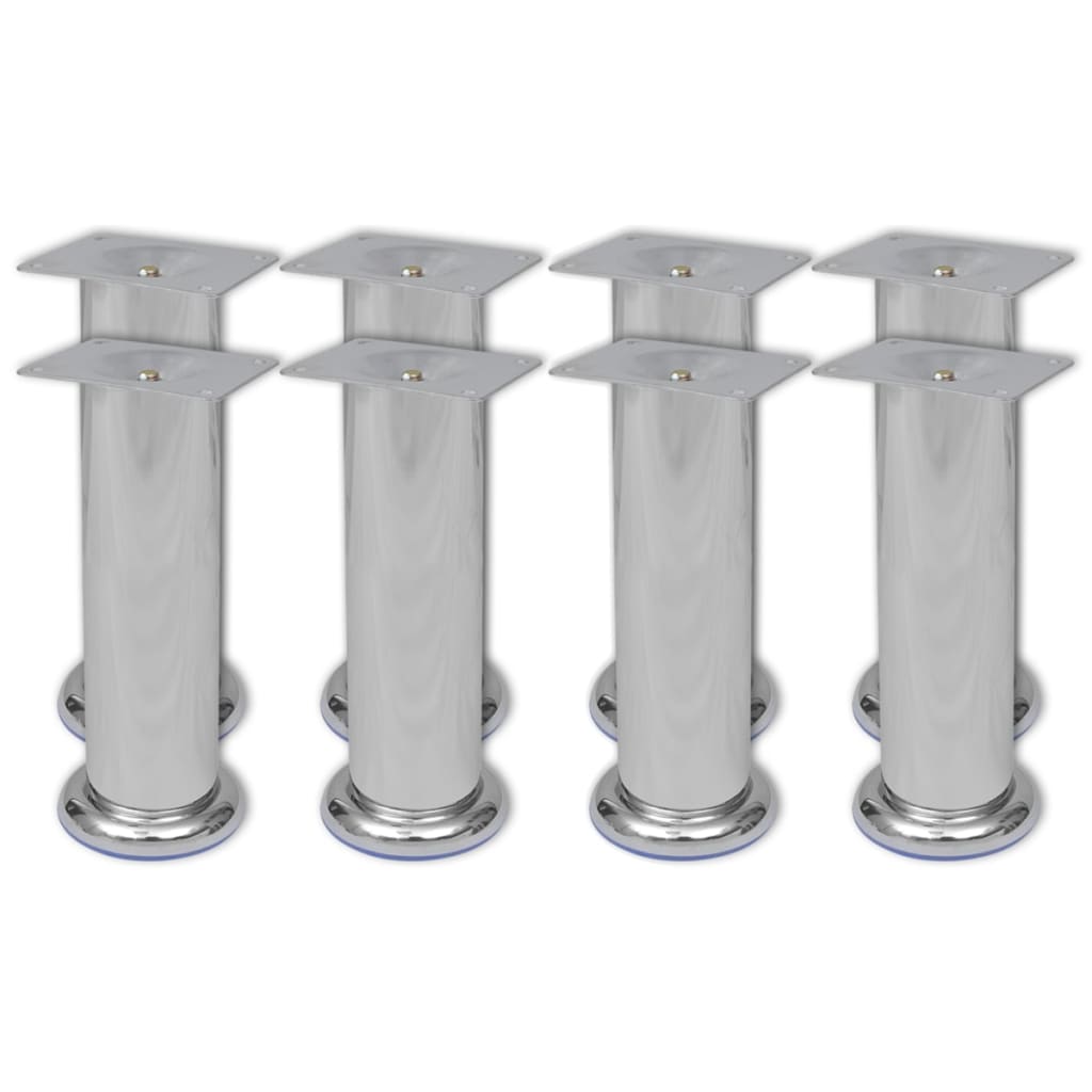 Runde Sofabeine 8 Stk. Chrom 180 mm Runde Sofabeine 8 Stk. Chrom 180 mm