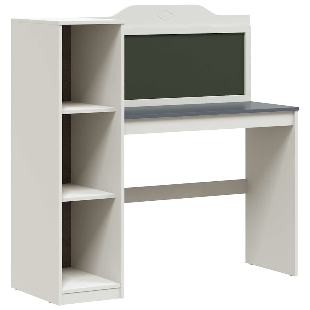 Kreidetafel Schreibtisch Weiß und grau 120 x 45 x 118.5 cm