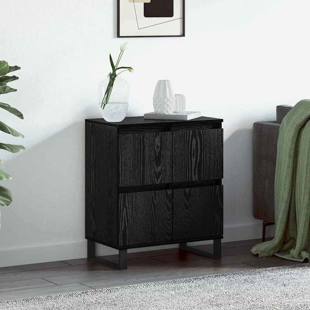 Sideboard mit Speicher mit Tür Schwarz 60 x 35 x 70 cm Holzwerkstoff Sideboard mit Speicher mit Tür Schwarz 60 x 35 x 70 cm Holzwerkstoff