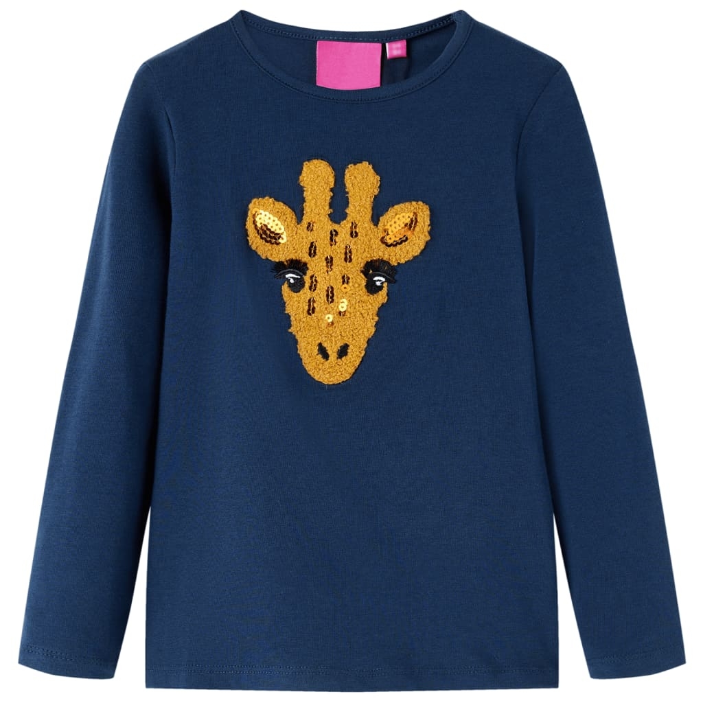 Kinder-Langarmshirt Marineblau 128 Kinder-Langarmshirt Marineblau 128