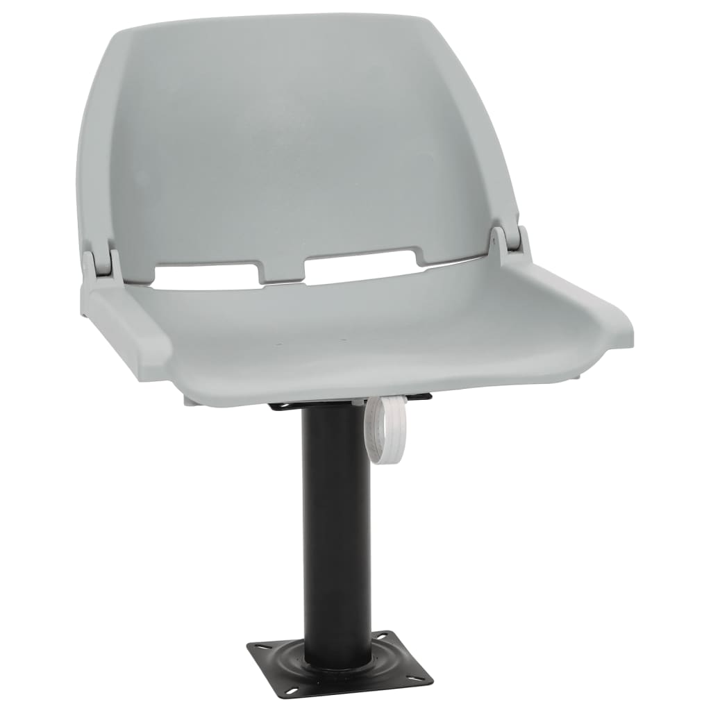 2-tlg. Bootssitz-Set Klappbar Kein Kissen Grau 48x51x41 cm 2-tlg. Bootssitz-Set Klappbar Kein Kissen Grau 48x51x41 cm