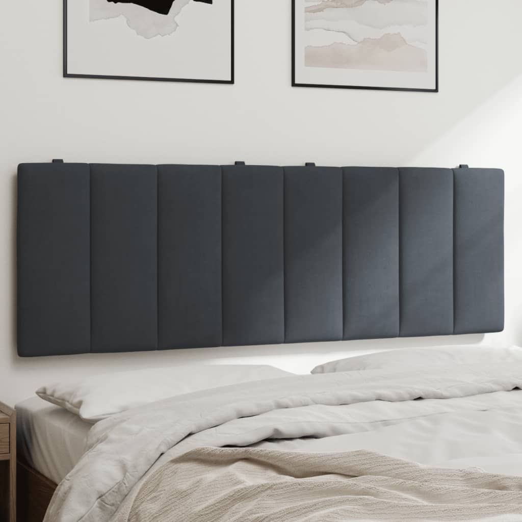 Kopfteil-Kissen Dunkelgrau 120 cm Samt Kopfteil-Kissen Dunkelgrau 120 cm Samt