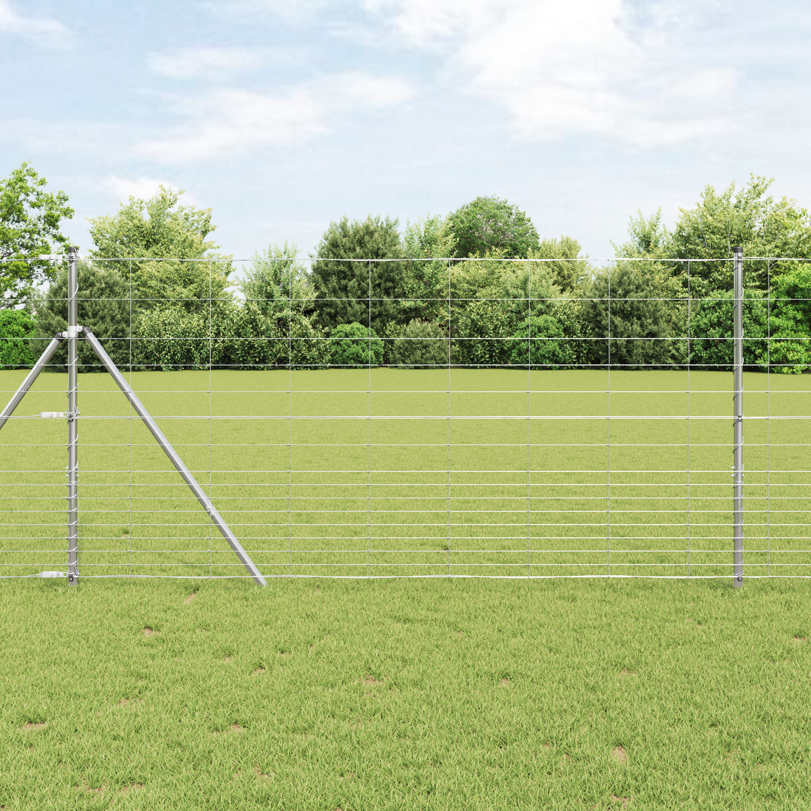Weidezaun 1,2x25 m Verzinkter Stahl Weidezaun 1,2x25 m Verzinkter Stahl