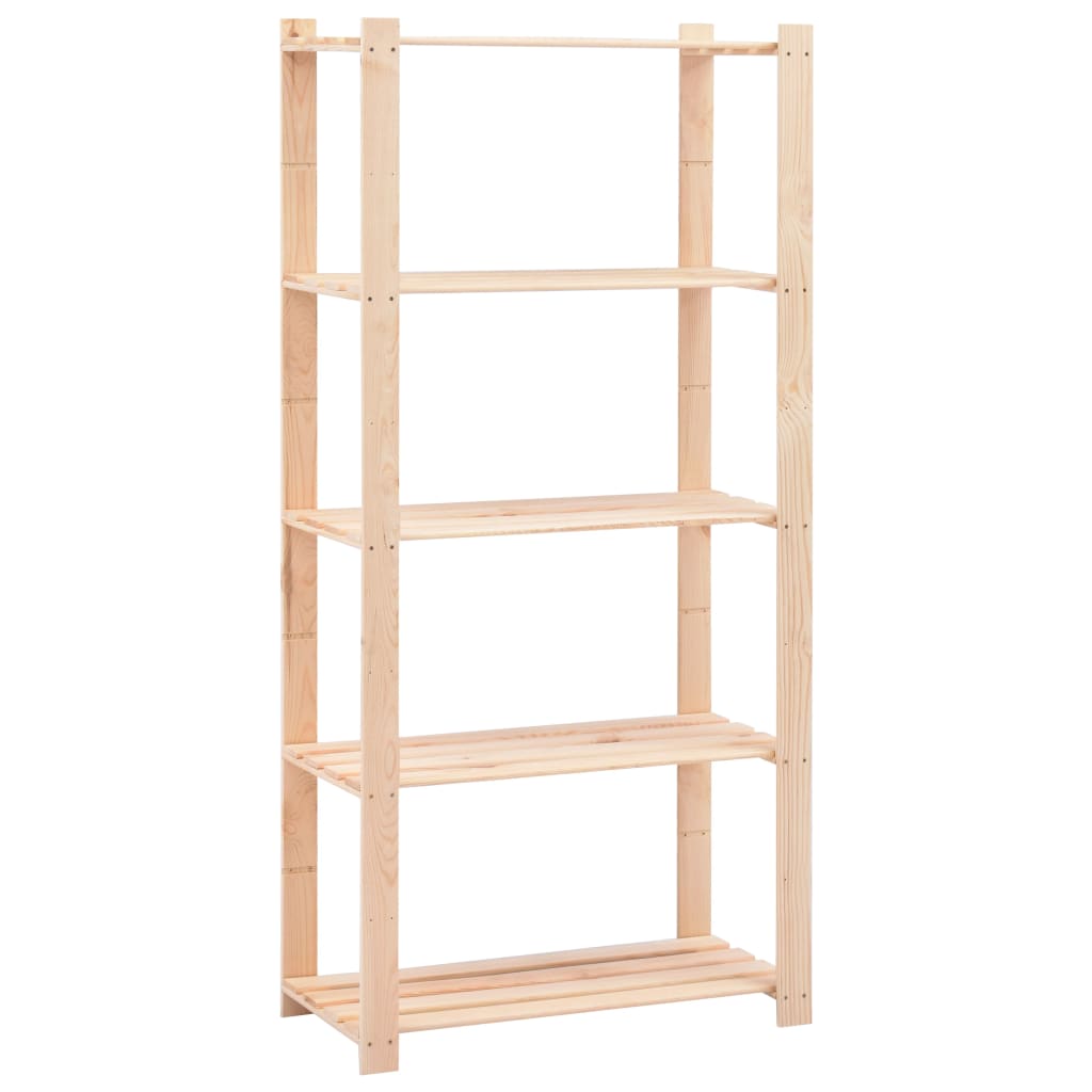 Lagerregal mit 5 Böden 80×38×170 cm Kiefer Massivholz 250 kg Lagerregal mit 5 Böden 80×38×170 cm Kiefer Massivholz 250 kg