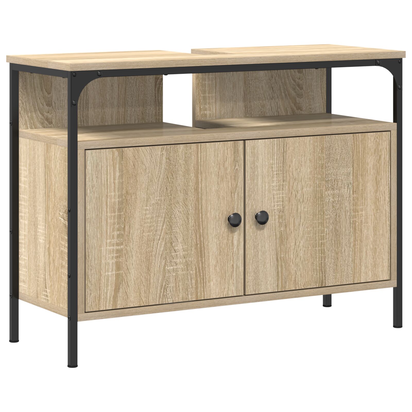 Waschbeckenunterschrank Sonoma Eiche 80x30x60 cm Holzwerkstoff