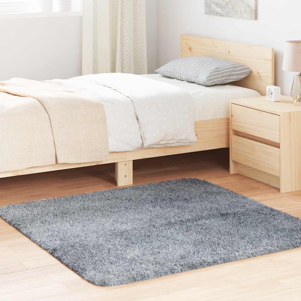 Teppich Shaggy Hochflor NAVARRA Silbergrau 120x120 cm Polyester Teppich Shaggy Hochflor NAVARRA Silbergrau 120x120 cm Polyester
