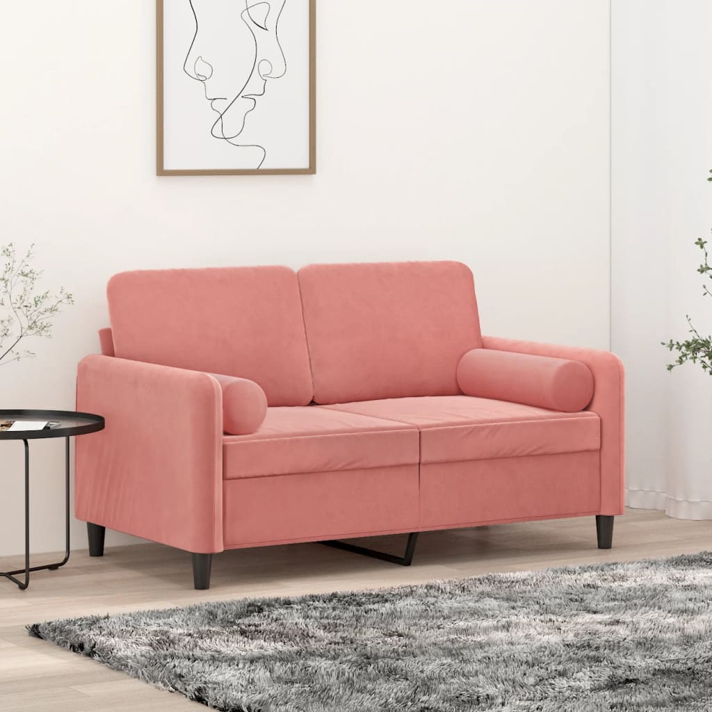 Zierkissen 2 Stk. Rosa Ø15x50 cm Samt Zierkissen 2 Stk. Rosa Ø15x50 cm Samt