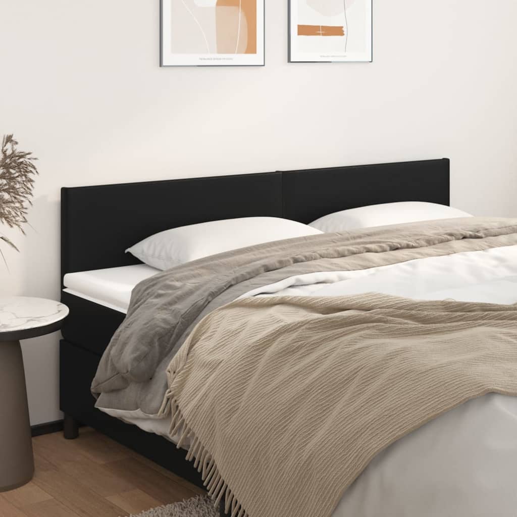 Kopfteile 2 Stk. Schwarz 90x5x78/88 cm Kunstleder Kopfteile 2 Stk. Schwarz 90x5x78/88 cm Kunstleder