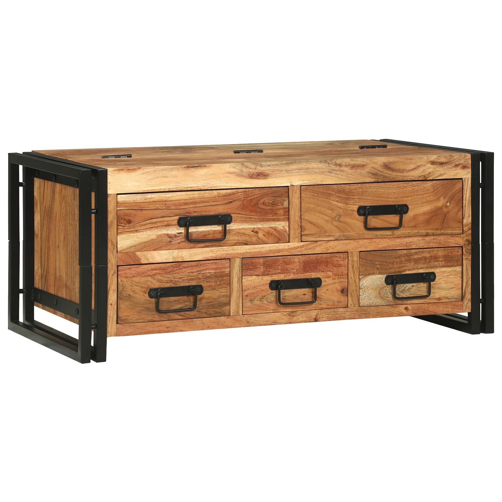 Couchtisch 90x50x38 cm Massivholz Akazie Couchtisch 90x50x38 cm Massivholz Akazie