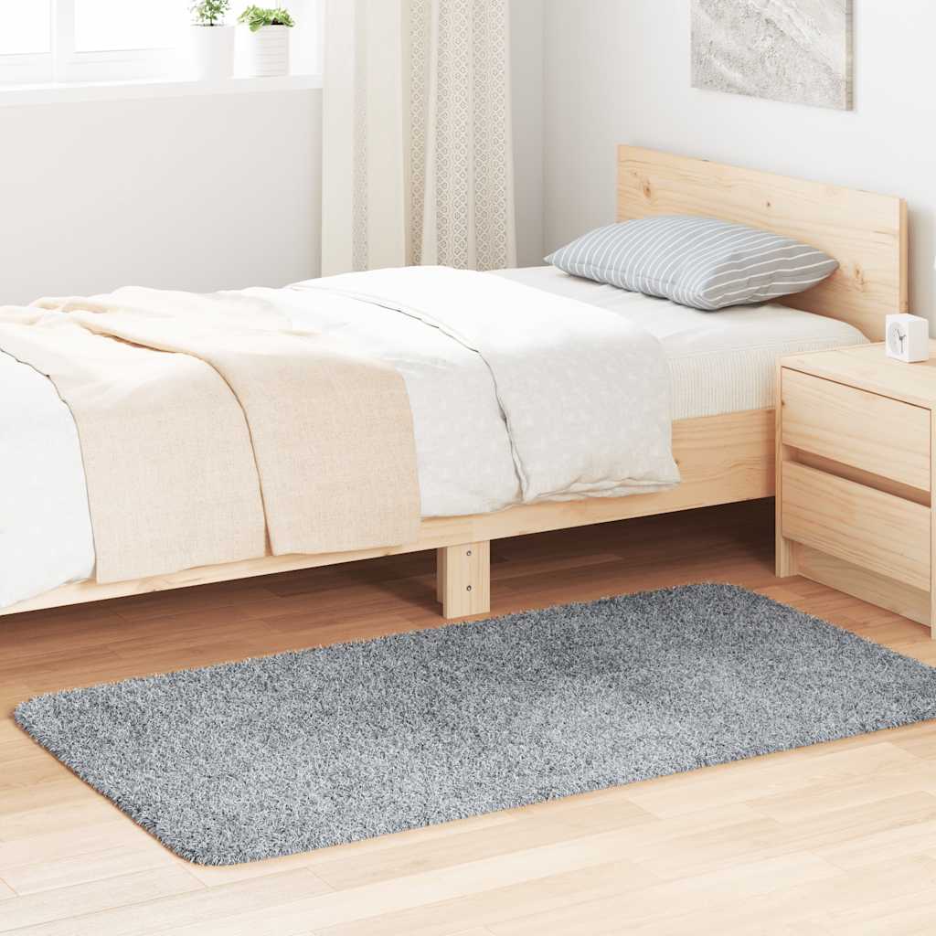 Teppich Shaggy Hochflor NAVARRA Silbergrau 80x150 cm Polyester Teppich Shaggy Hochflor NAVARRA Silbergrau 80x150 cm Polyester