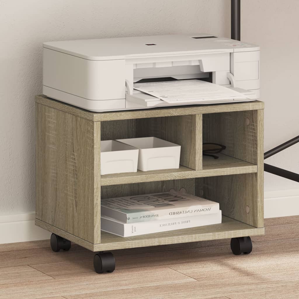 Druckerständer mit Rollen Sonoma-Eiche 41x32x34,5 cm Druckerständer mit Rollen Sonoma-Eiche 41x32x34,5 cm