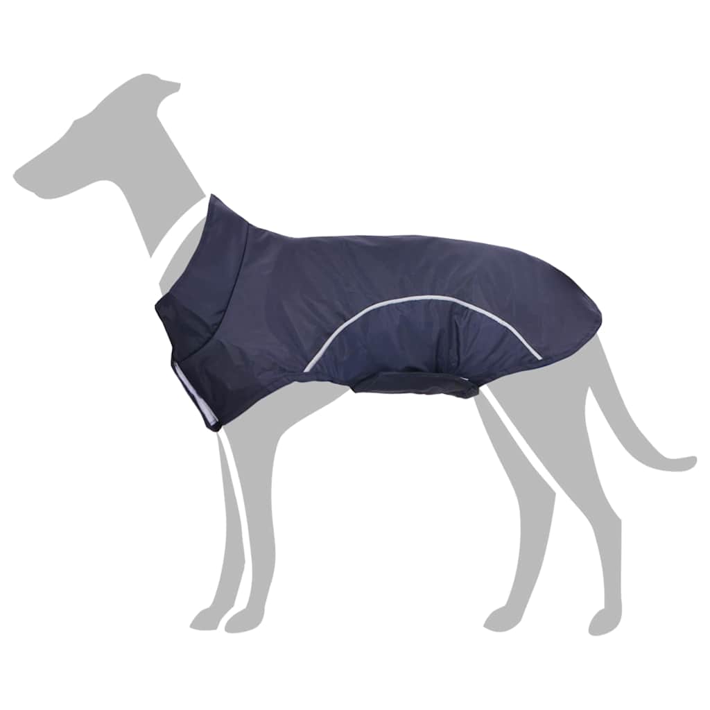Hunde Regenmantel mit Reflexstreifen Polyester Marineblau L Hunde Regenmantel mit Reflexstreifen Polyester Marineblau L