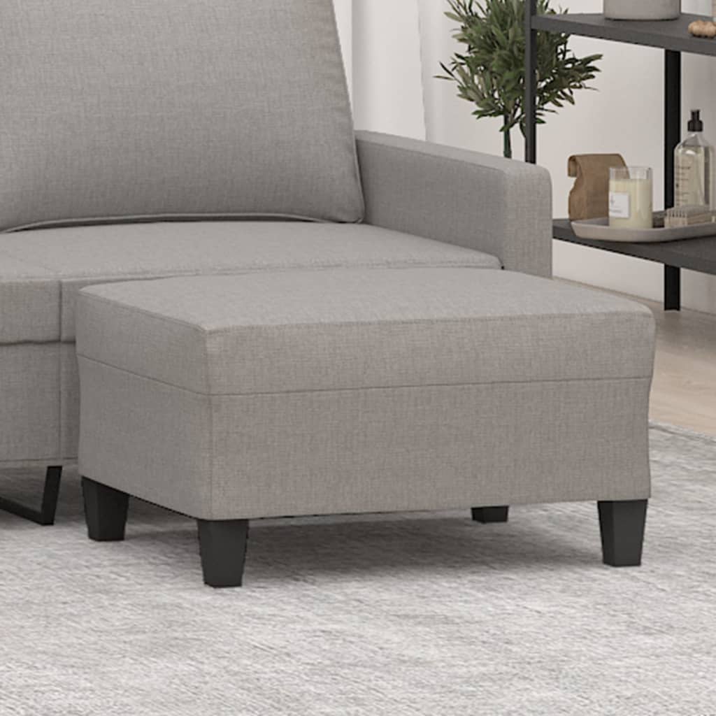 Fußhocker Hellgrau 70x55x41 cm Stoff Fußhocker Hellgrau 70x55x41 cm Stoff