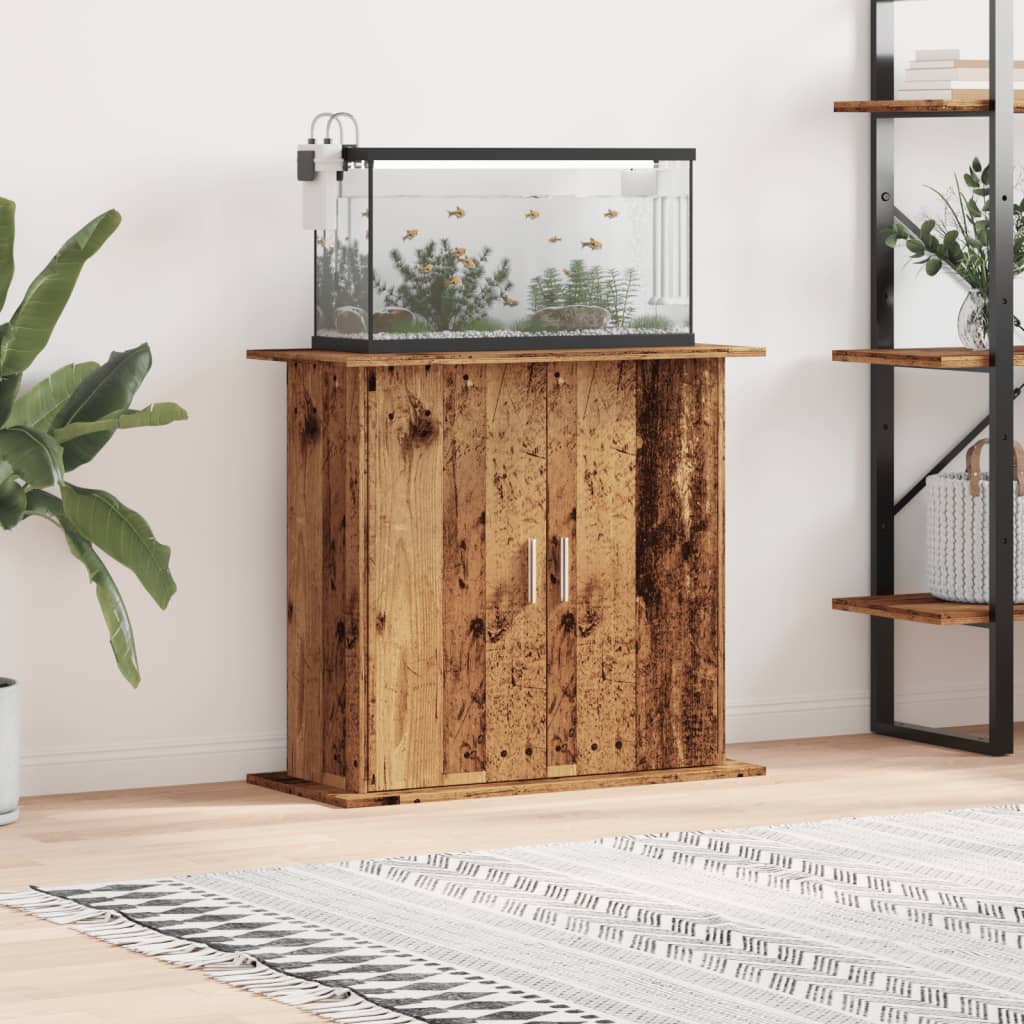 Aquariumständer Altholz-Optik 81x36x73 cm Holzwerkstoff Aquariumständer Altholz-Optik 81x36x73 cm Holzwerkstoff