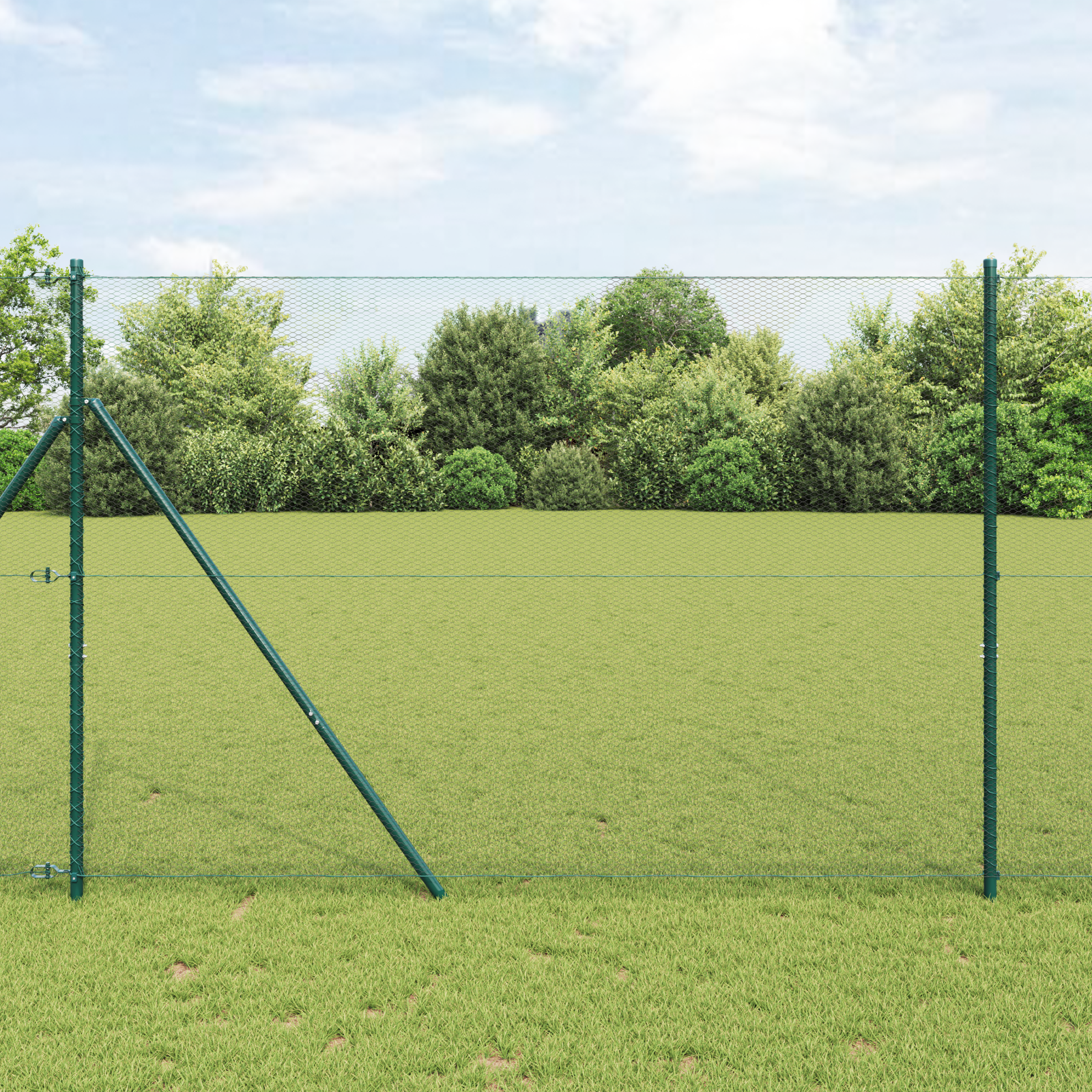 Sechseckzaun Grün 1,6x50 m Stahl