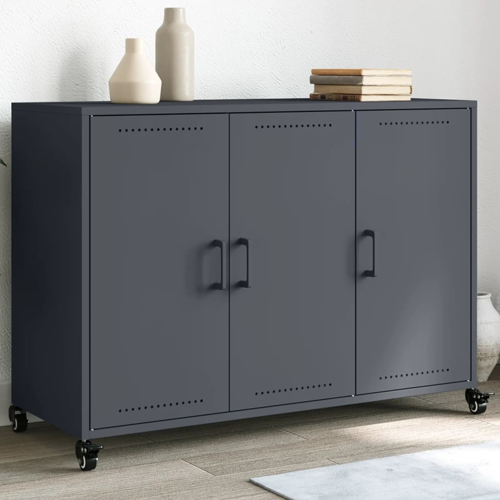 Sideboard Anthrazit 100,5x39x72 cm Kaltgewalzter Stahl
