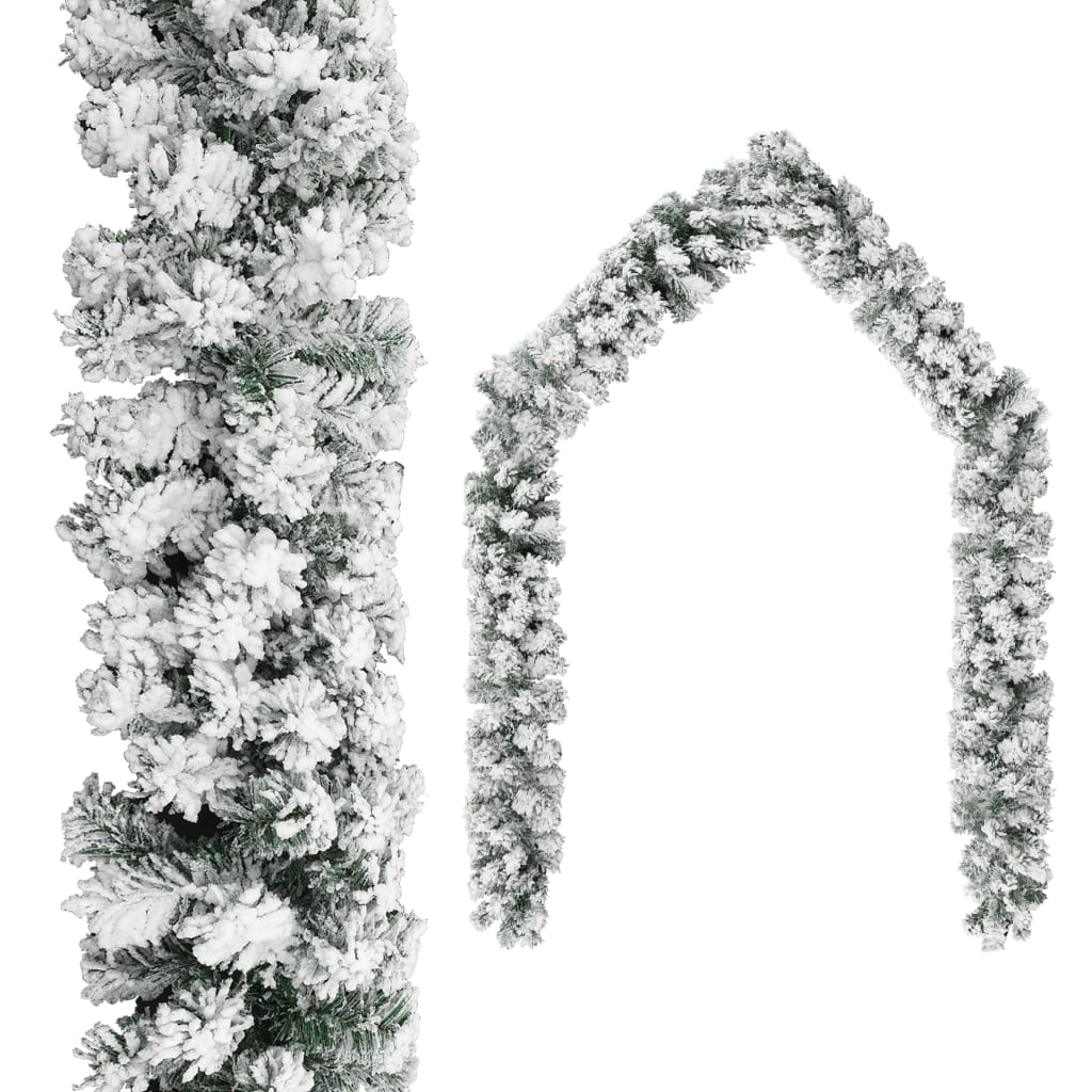 Weihnachtsgirlande mit Schnee Grün 20 m PVC Weihnachtsgirlande mit Schnee Grün 20 m PVC