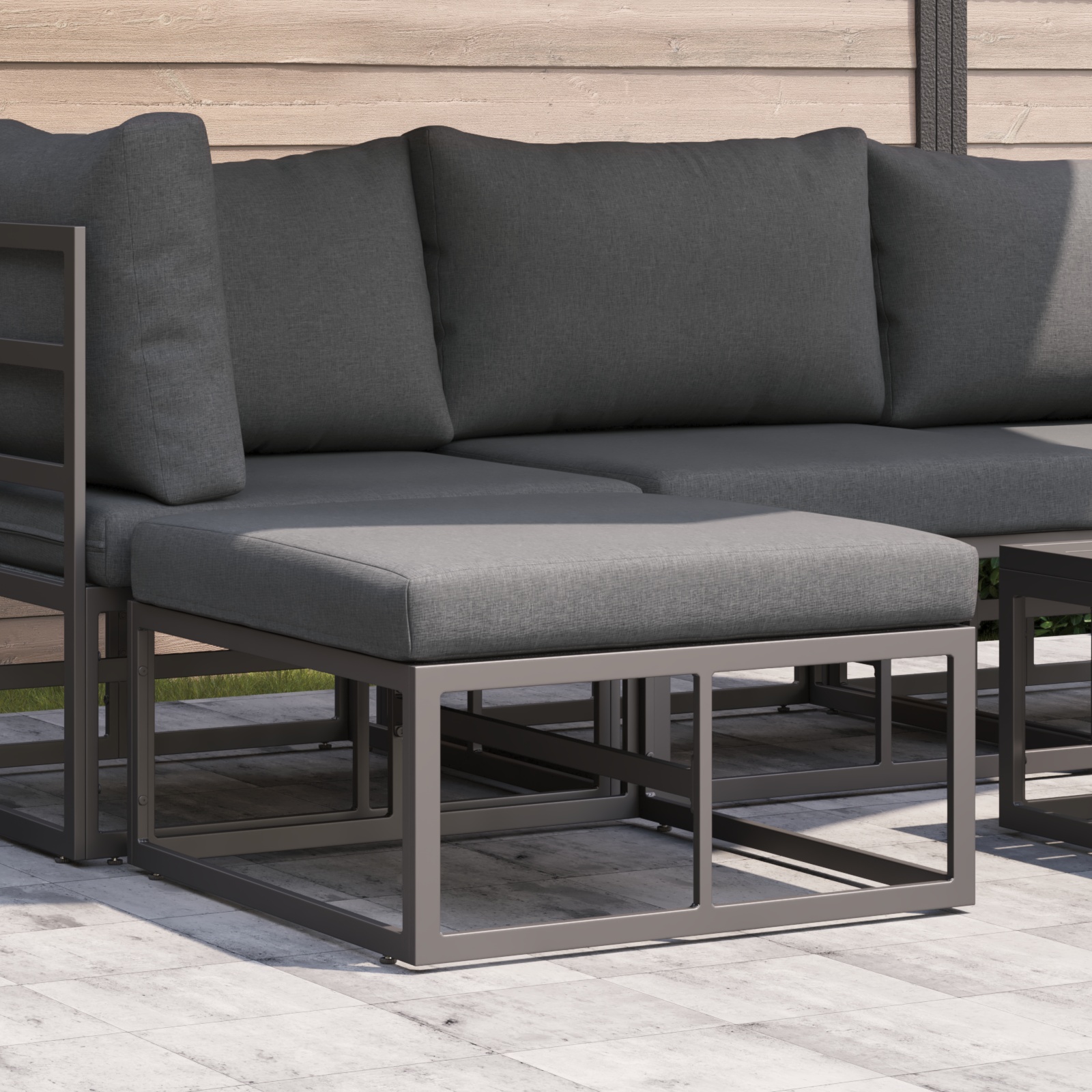 Gartenmöbel-Sets mit Kissen Schwarz und Anthrazit Gartenmöbel-Sets mit Kissen Schwarz und Anthrazit
