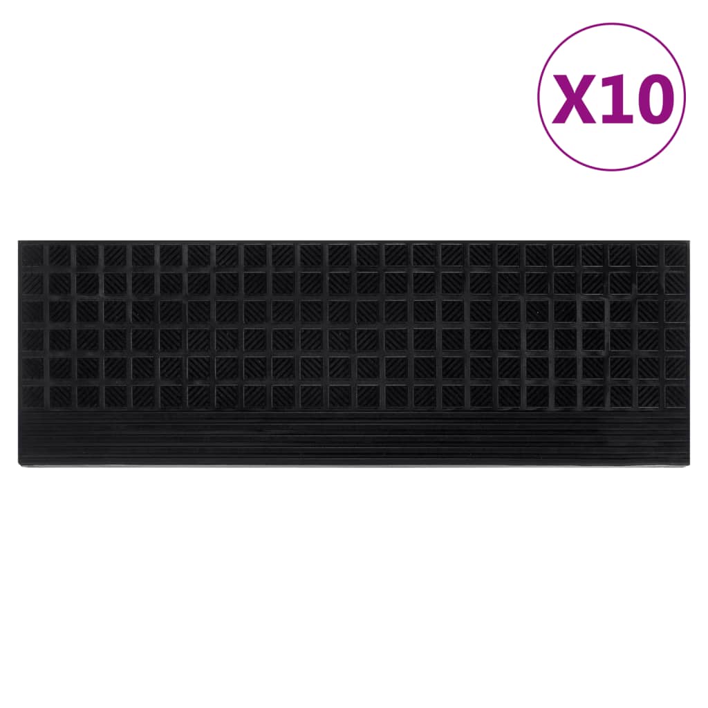 Stufenmatten 10 Stk. 25x75 cm Gummi Stufenmatten 10 Stk. 25x75 cm Gummi